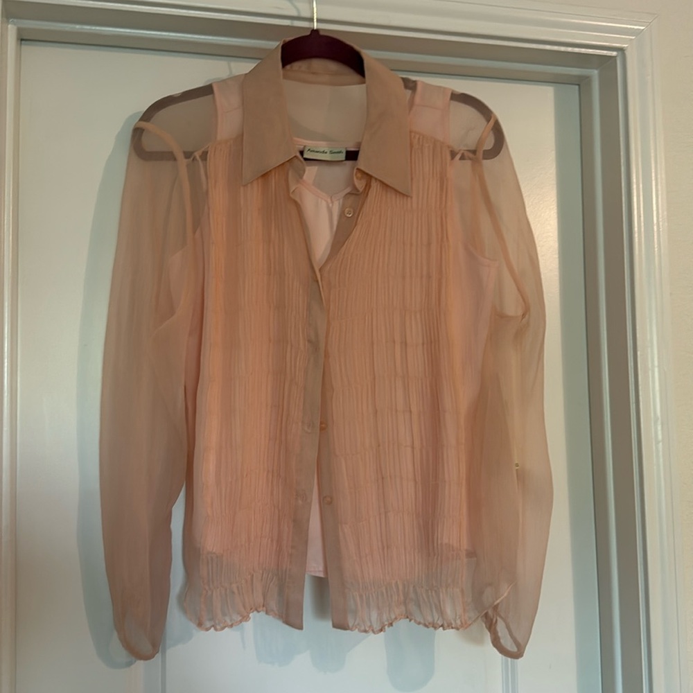 Amanda smith silk cami and sheer top set